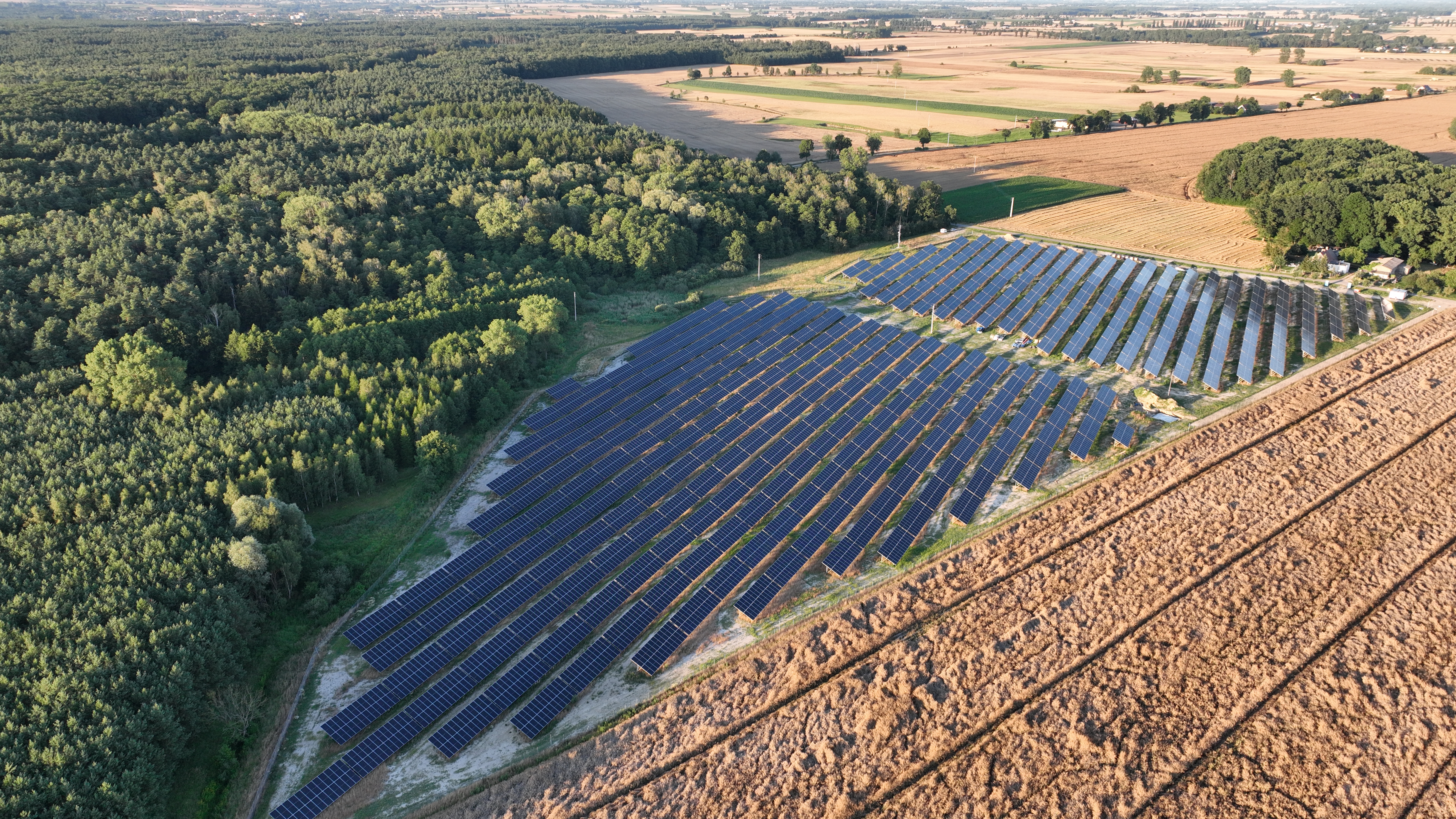 Farma fotowoltaiczna CGE - widok z drona